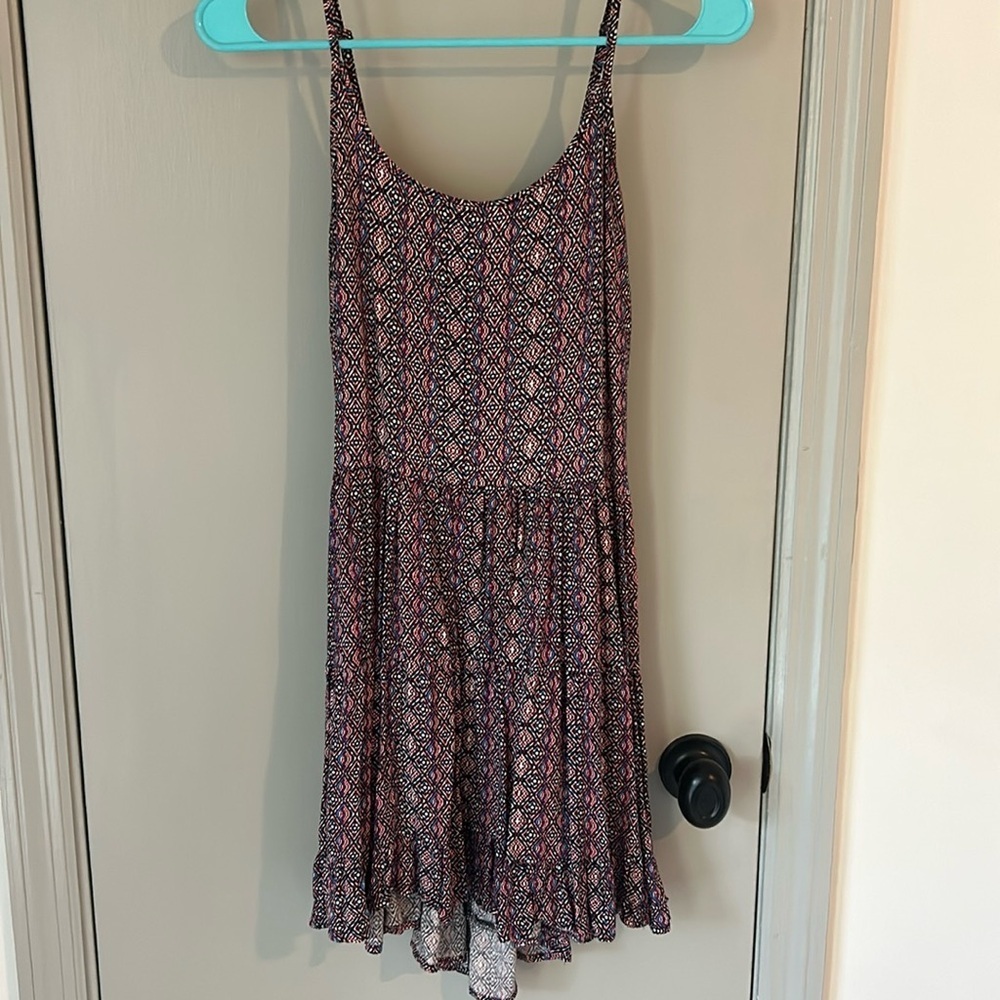 Forever 21 Geometric Open Tie Back Mini Sun Dress